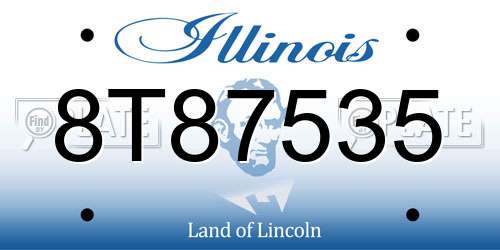 8T87535 Illinois License Plate
