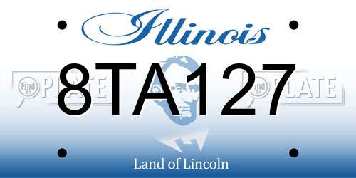 8TA127 Illinois License Plate