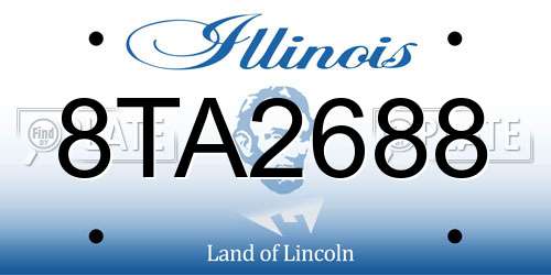 8TA2688 Illinois License Plate