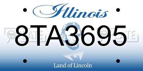 8TA3695 Illinois License Plate