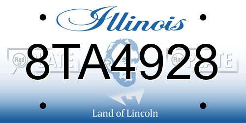 8TA4928 Illinois License Plate