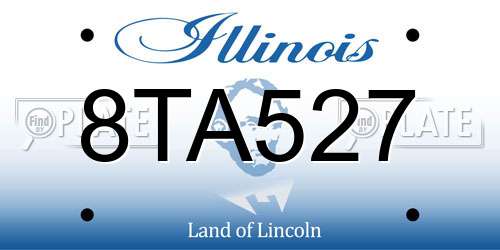 8TA527 Illinois License Plate