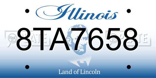 8TA7658 Illinois License Plate