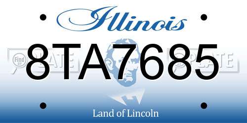 8TA7685 Illinois License Plate