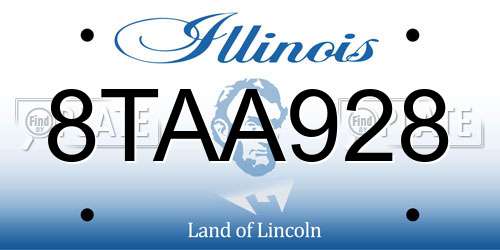 8TAA928 Illinois License Plate
