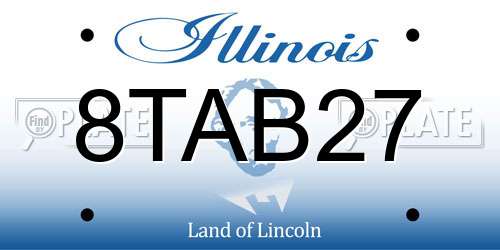 8TAB27 Illinois License Plate