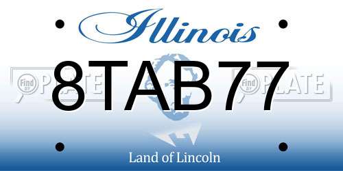 8TAB77 Illinois License Plate