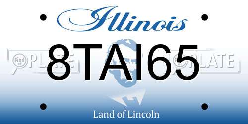 8TAI65 Illinois License Plate