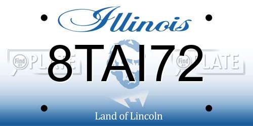 8TAI72 Illinois License Plate