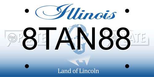 8TAN88 Illinois License Plate