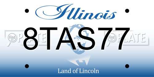 8TAS77 Illinois License Plate