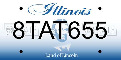 8TAT655 Illinois License Plate