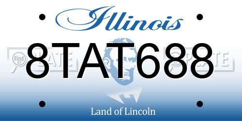8TAT688 Illinois License Plate