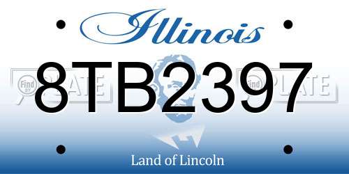8TB2397 Illinois License Plate