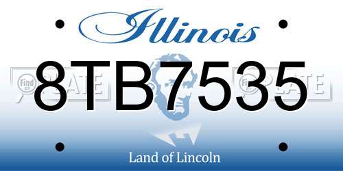 8TB7535 Illinois License Plate