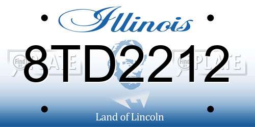 8TD2212 Illinois License Plate