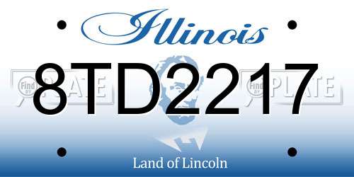 8TD2217 Illinois License Plate
