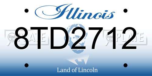 8TD2712 Illinois License Plate