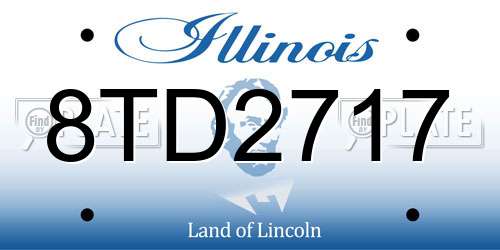 8TD2717 Illinois License Plate