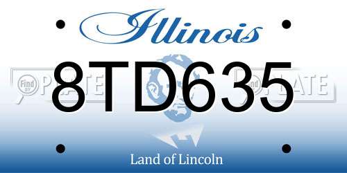 8TD635 Illinois License Plate