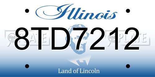 8TD7212 Illinois License Plate