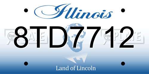 8TD7712 Illinois License Plate