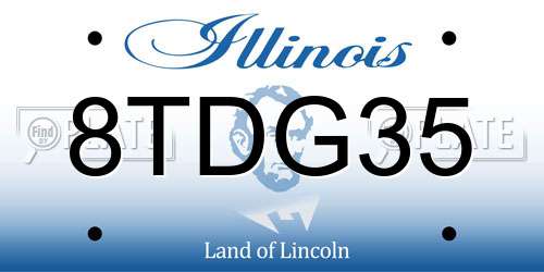 8TDG35 Illinois License Plate