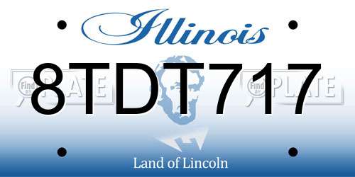 8TDT717 Illinois License Plate
