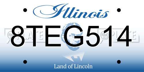 8TEG514 Illinois License Plate
