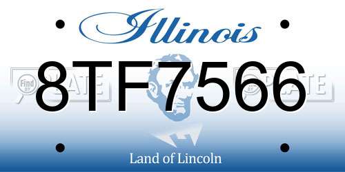 8TF7566 Illinois License Plate
