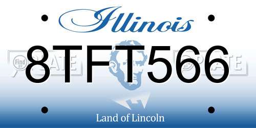 8TFT566 Illinois License Plate