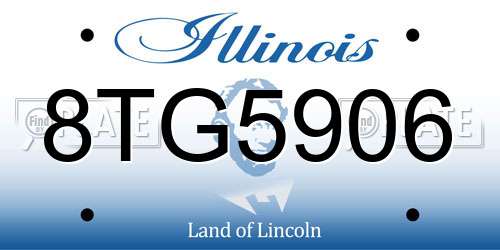 8TG5906 Illinois License Plate