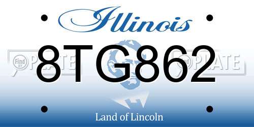 8TG862 Illinois License Plate
