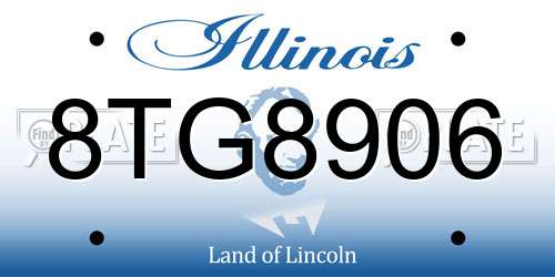 8TG8906 Illinois License Plate