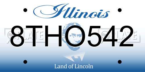 8THO542 Illinois License Plate