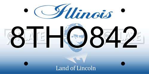 8THO842 Illinois License Plate