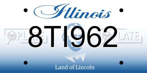 8TI962 Illinois License Plate