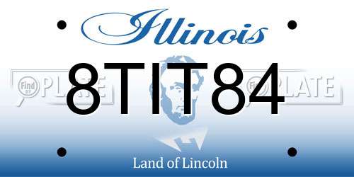 8TIT84 Illinois License Plate