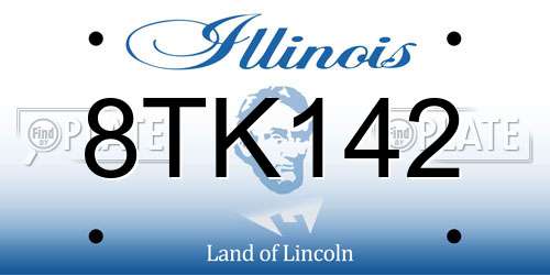 8TK142 Illinois License Plate