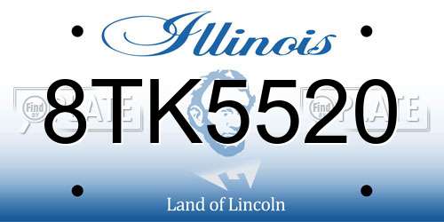 8TK5520 Illinois License Plate