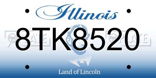 8TK8520 Illinois License Plate