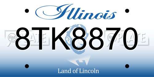 8TK8870 Illinois License Plate