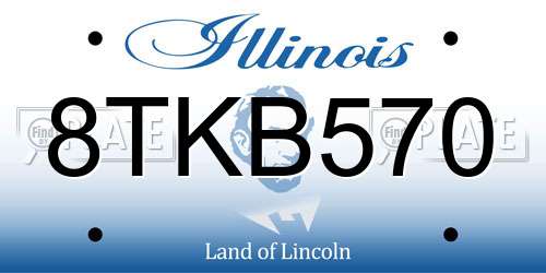 8TKB570 Illinois License Plate