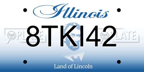 8TKI42 Illinois License Plate