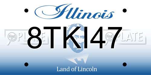 8TKI47 Illinois License Plate
