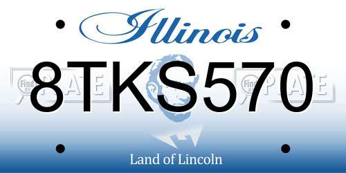 8TKS570 Illinois License Plate