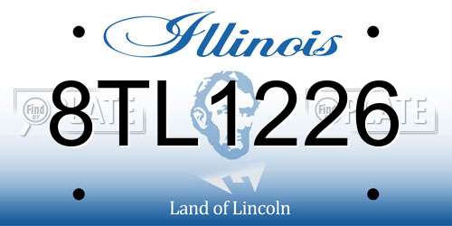 8TL1226 Illinois License Plate