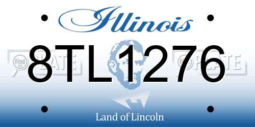 8TL1276 Illinois License Plate