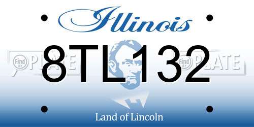 8TL132 Illinois License Plate