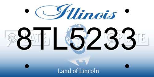 8TL5233 Illinois License Plate